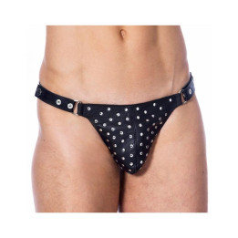 Tanga de Cuero Ajustable con Tachuelas de Bondage Play | VibraZon