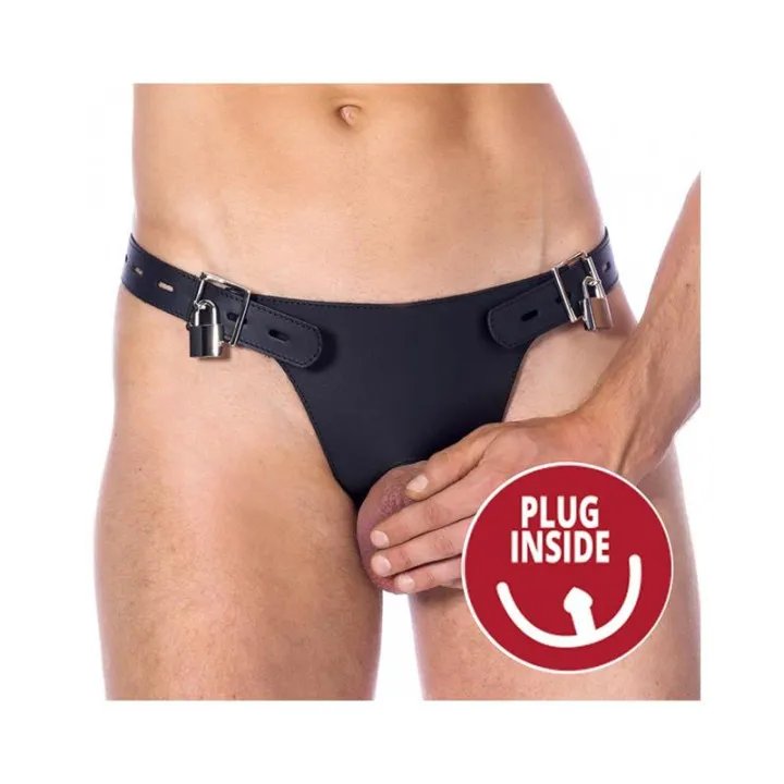 Cinturón de Castidad con Plug Interno de Bondage Play