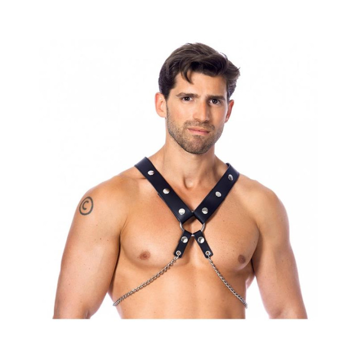 Arnés de Cuero con Cadenas de Bondage Play | VibraZon