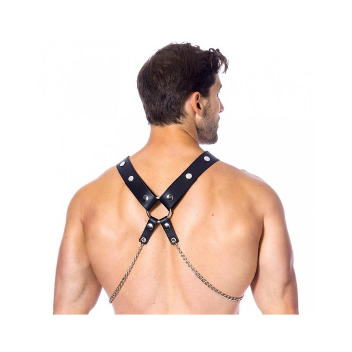 Arnés de Cuero con Cadenas de Bondage Play | VibraZon