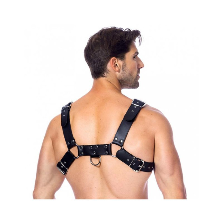 Arnés de Cuero Cruzado de Bondage Play | VibraZon