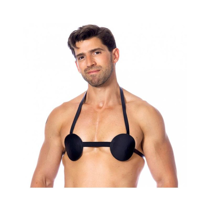 Sujetador de Cuero con Pinchos Unisex de Bondage Play | VibraZon