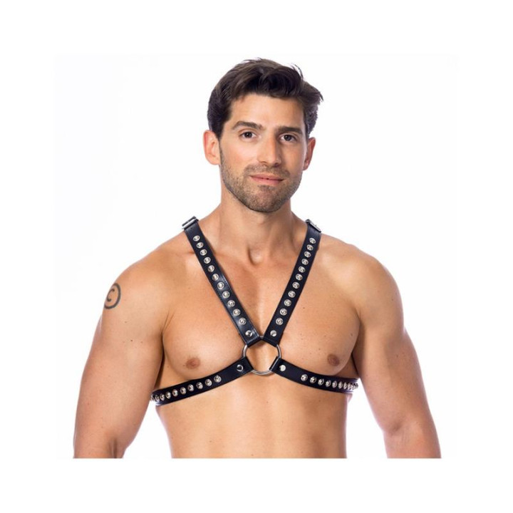 Arnés Ajustable de Cuero Cruzado de Bondage Play | VibraZon