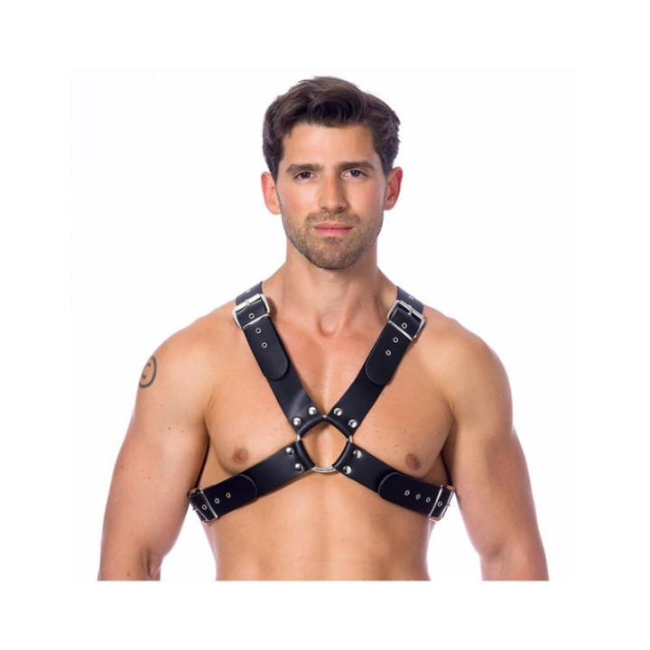 Arnés Ajustable de Cuero con Hebillas de Bondage Play | VibraZon