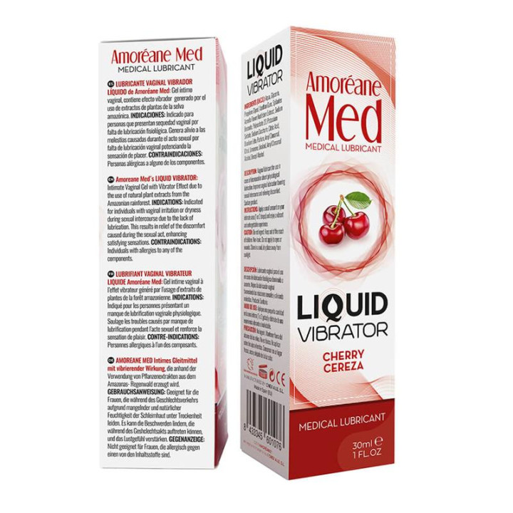 Vibrador Líquido Sabor Cereza 30 ml de Amoreane | VibraZon