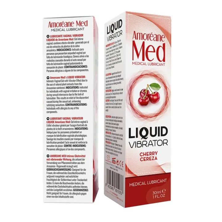 Vibrador Líquido Sabor Cereza 30 ml de Amoreane