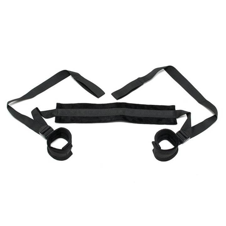 Set de Ataduras Ajustable Negro de Bondage Play | VibraZon