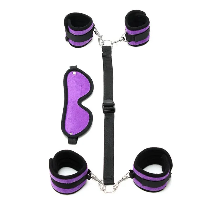 Ataduras con Máscara Ajustable Color Púrpura de Bondage Play
