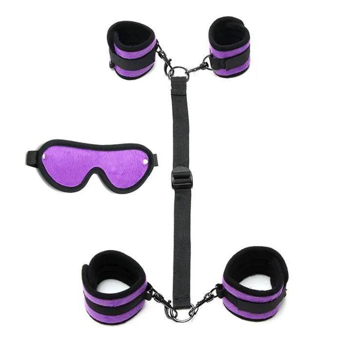 Ataduras con Máscara Ajustable Color Púrpura de Bondage Play