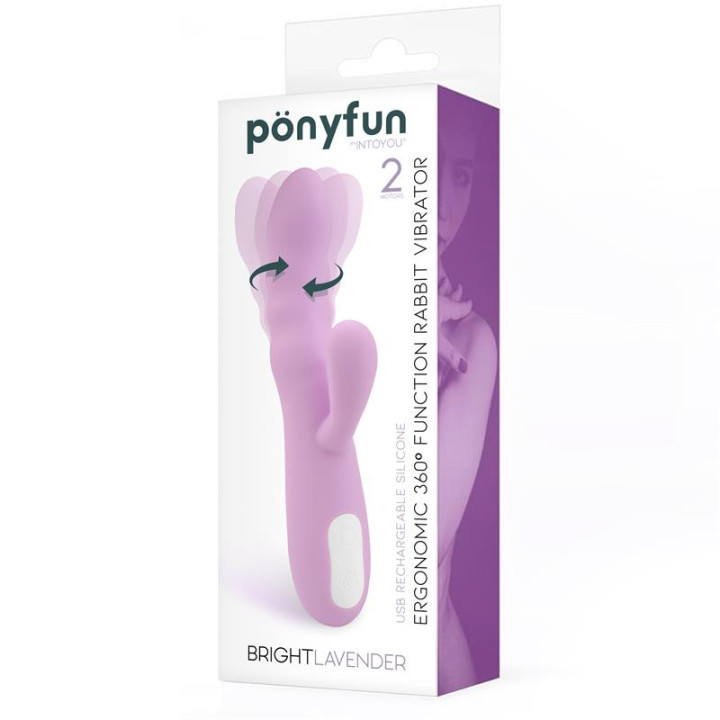 Brightlavender Vibrador y Rotador Doble Motor 360º USB Silicona de Intoyou | VibraZon