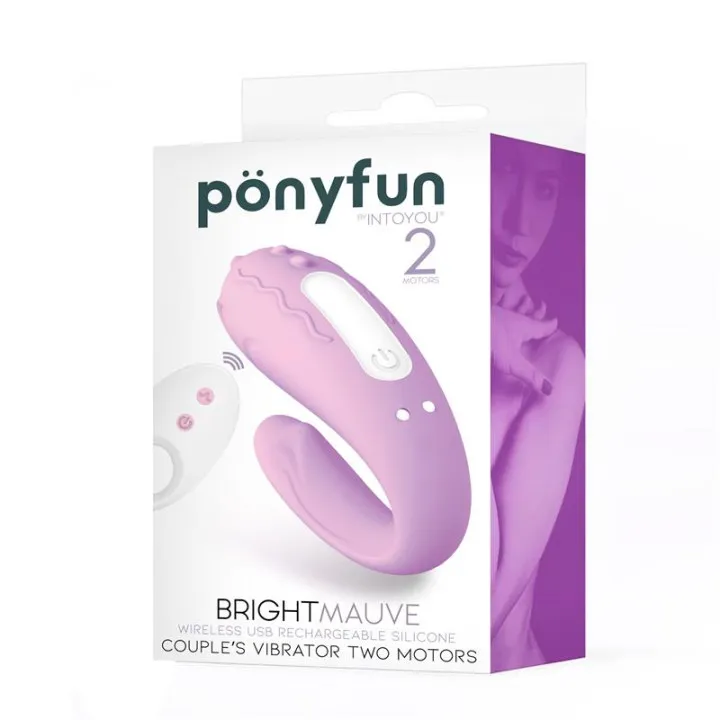 Brightmauve Vibrador para Parejas Doble Motor Control Remoto USB Silicona de Intoyou