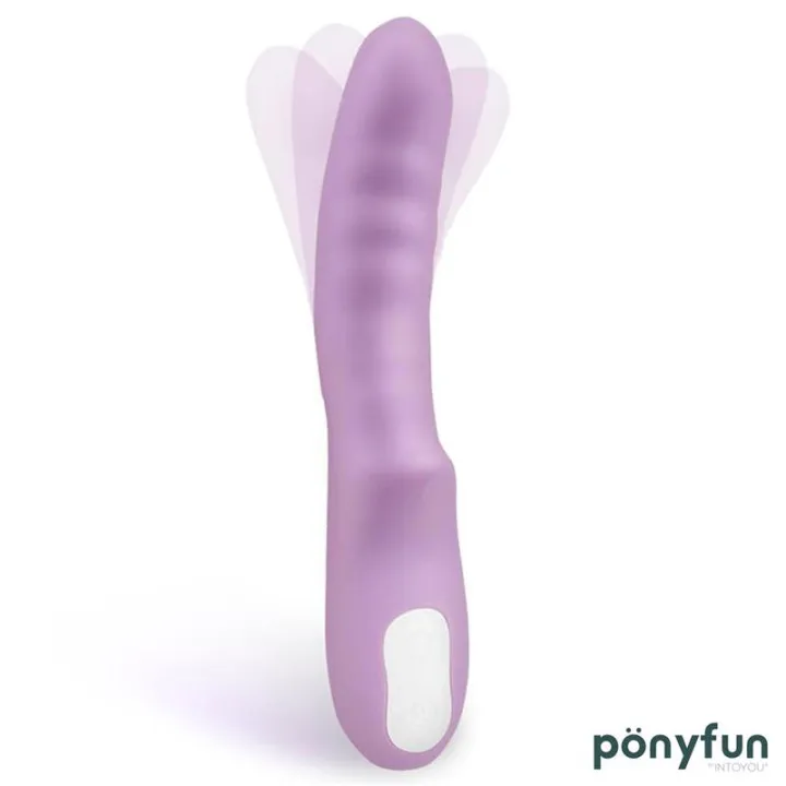 Brightpurple Vibrador y Rotador Doble Motor 360º USB Silicona de Intoyou