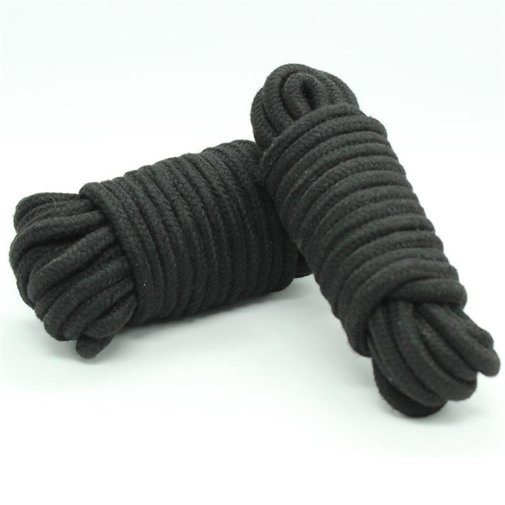 Cuerda Bondage de Algodón 10 Metros Negro de Latetobed Bdsm Line | VibraZon