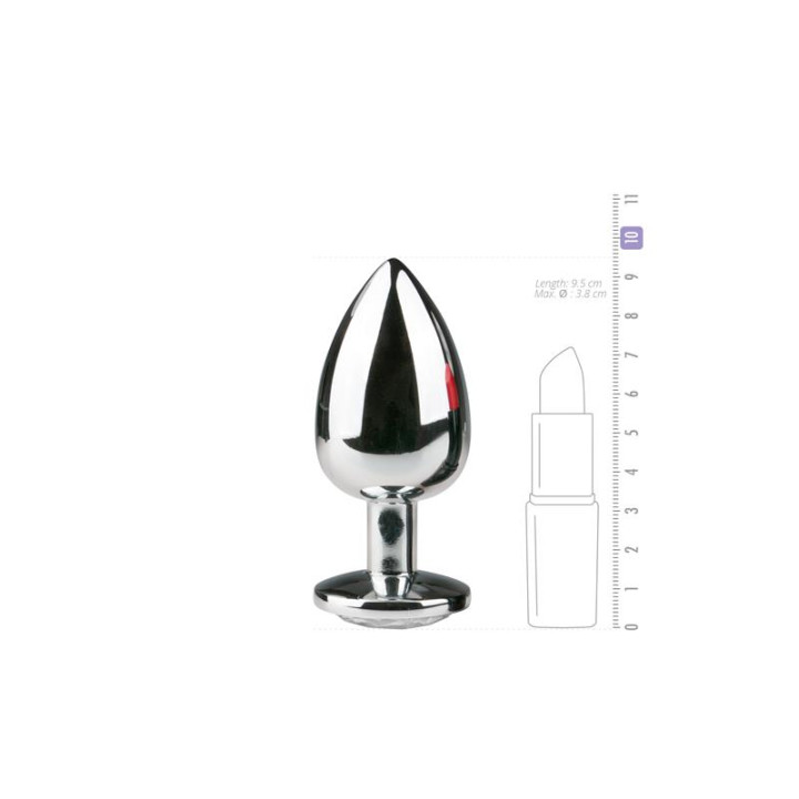 Plug de Aluminio No. 6 - Plata/ Transparente de Easytoys | VibraZon