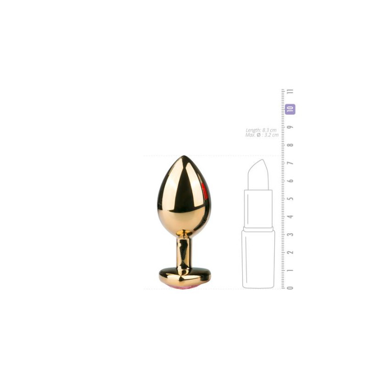 Plug Anal de Aluminio No. 7 - Oro/Rosa de Easytoys | VibraZon