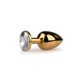 Plug con Cristal Transparente No. 1 - Dorado de Easytoys | VibraZon