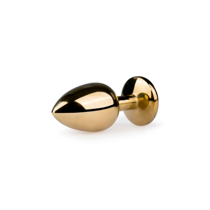 Plug con Cristal Transparente No. 1 - Dorado de Easytoys | VibraZon
