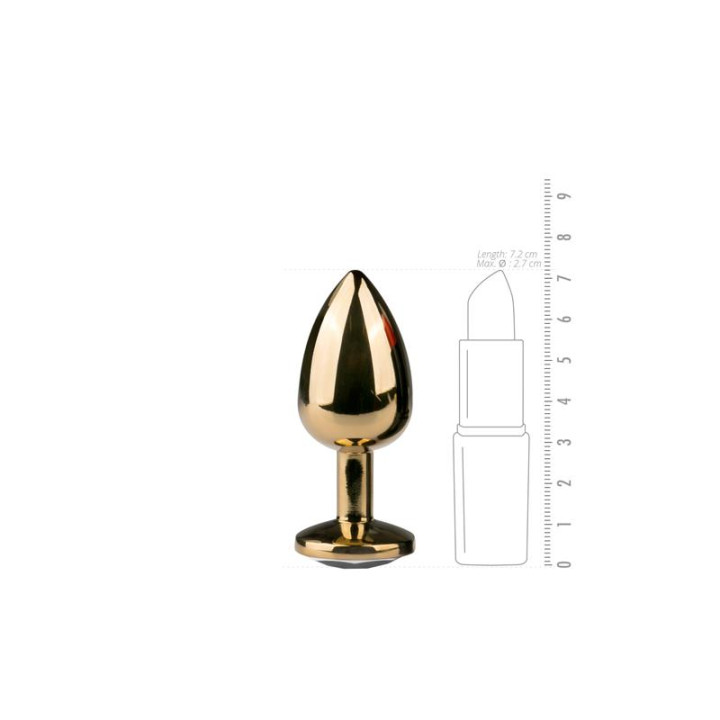 Plug con Cristal Transparente No. 1 - Dorado de Easytoys | VibraZon