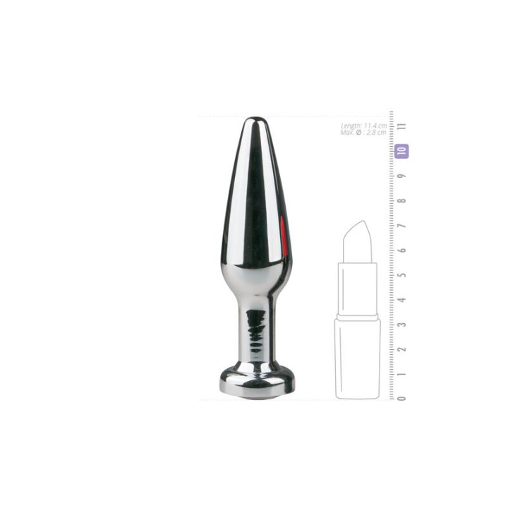 Plug de Aluminio No. 9 - Plata / Transparente de Easytoys | VibraZon