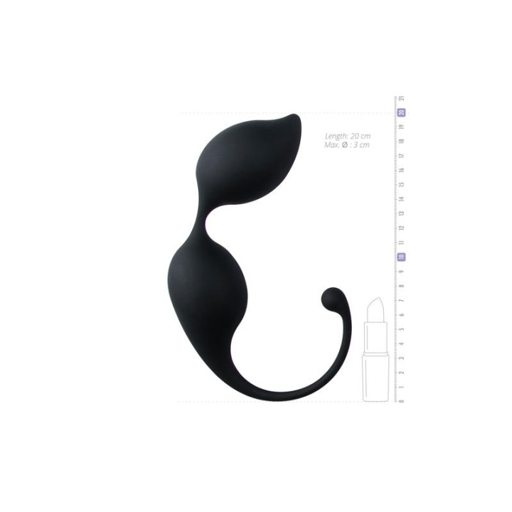 Bolas Vaginales Curvadas Silicona - Negras de Easytoys | VibraZon