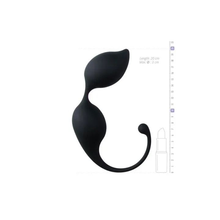Bolas Vaginales Curvadas Silicona - Negras de Easytoys