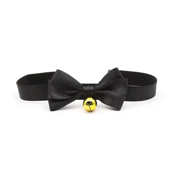Collar con Lazo y Cascabel 29 cm Negro M de Latetobed Bdsm Line