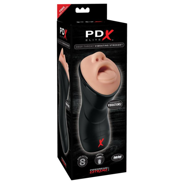 PDX Elite Masturbador Vibrador Deep Throat | VibraZon