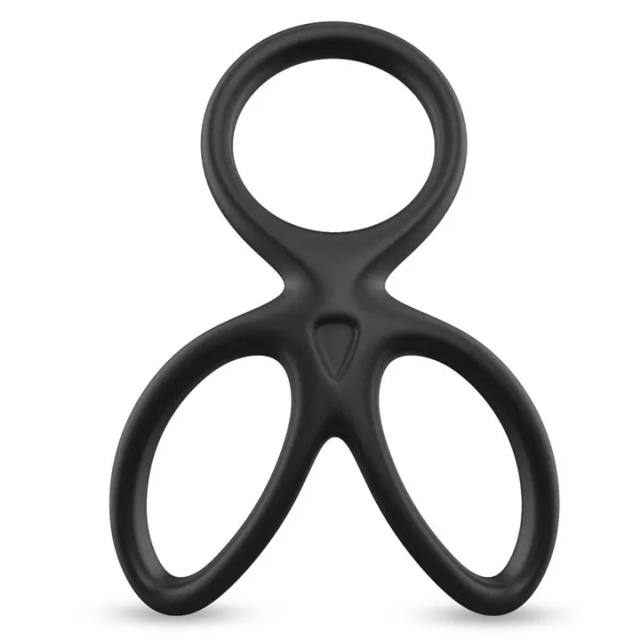 Anillo Triple Pene y Testículos Silicona Líquida Flexible de Beast Rings