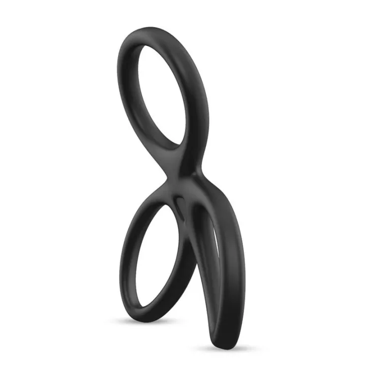 Anillo Triple Pene y Testículos Silicona Líquida Flexible de Beast Rings