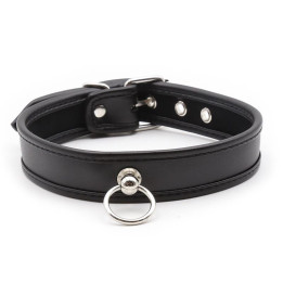 Collar con Aro Negro de Latetobed Bdsm Line | VibraZon