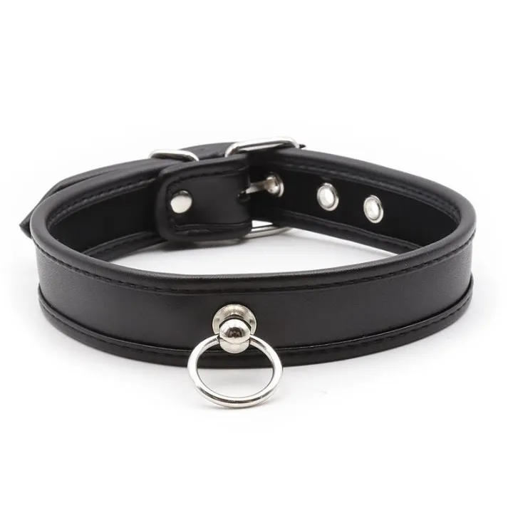 Collar con Aro Negro de Latetobed Bdsm Line