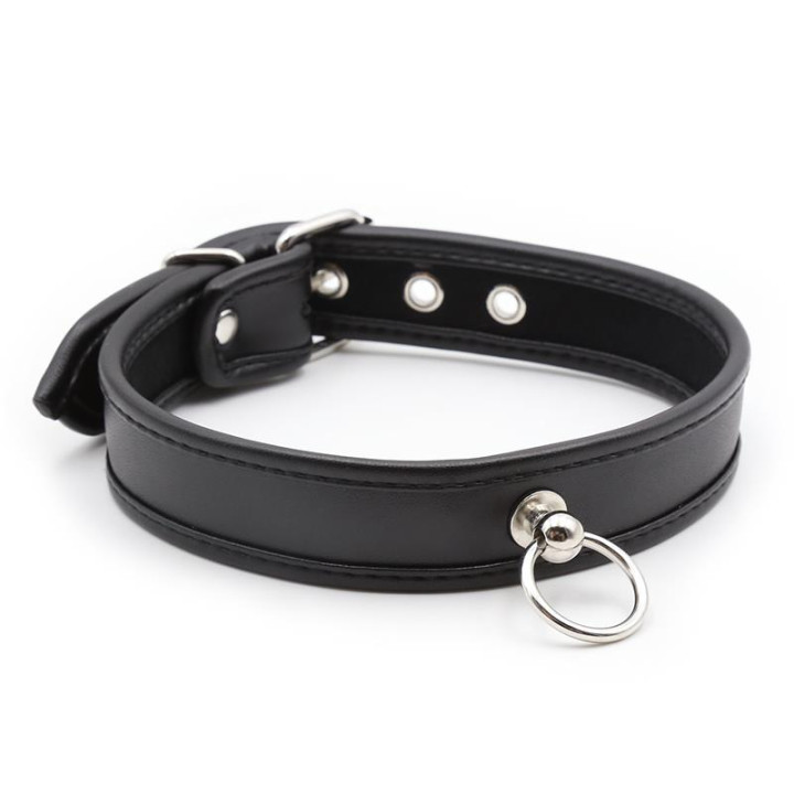 Collar con Aro Negro de Latetobed Bdsm Line | VibraZon