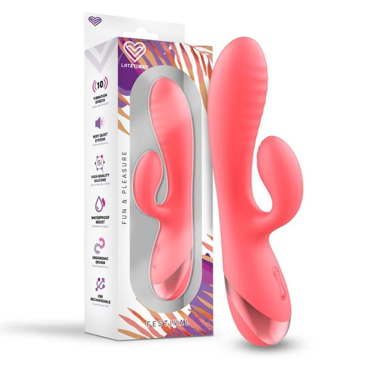 Vibrador Almor USB Rosa de Festival
