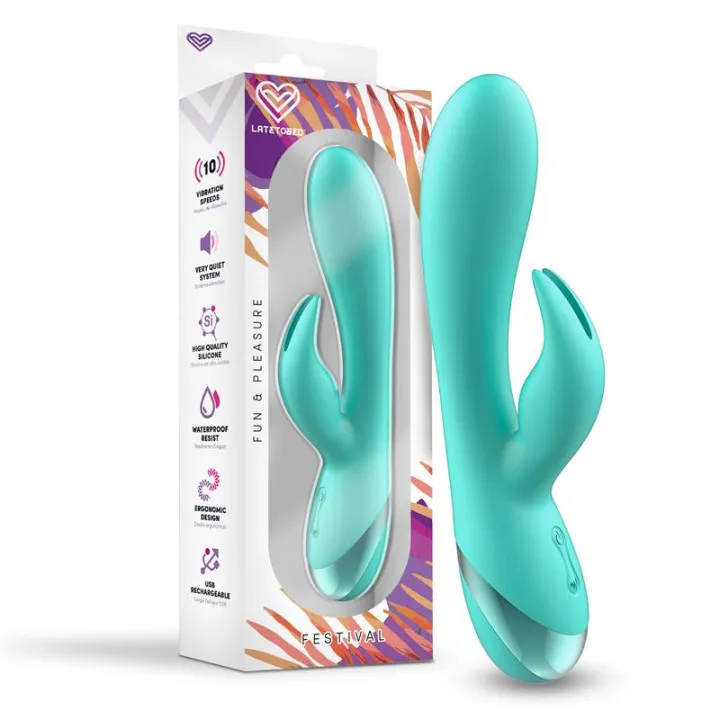 Vibrador Pertes USB Celeste de Festival