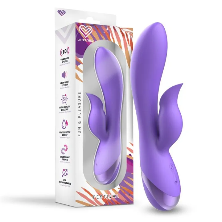 Vibrador Engar USB Púrpura de Festival