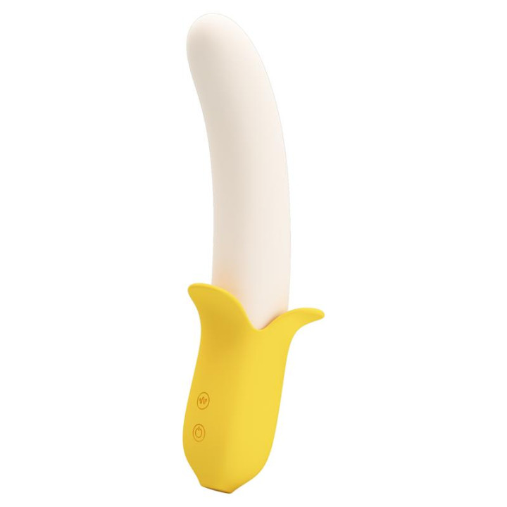 Banana Geek Vibrador con Thrusting USB de Prettylove | VibraZon