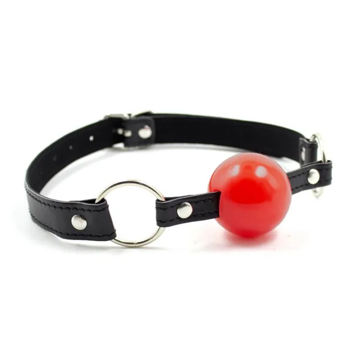 Mordaza de Bola Negro/Rojo de Latetobed Bdsm Line