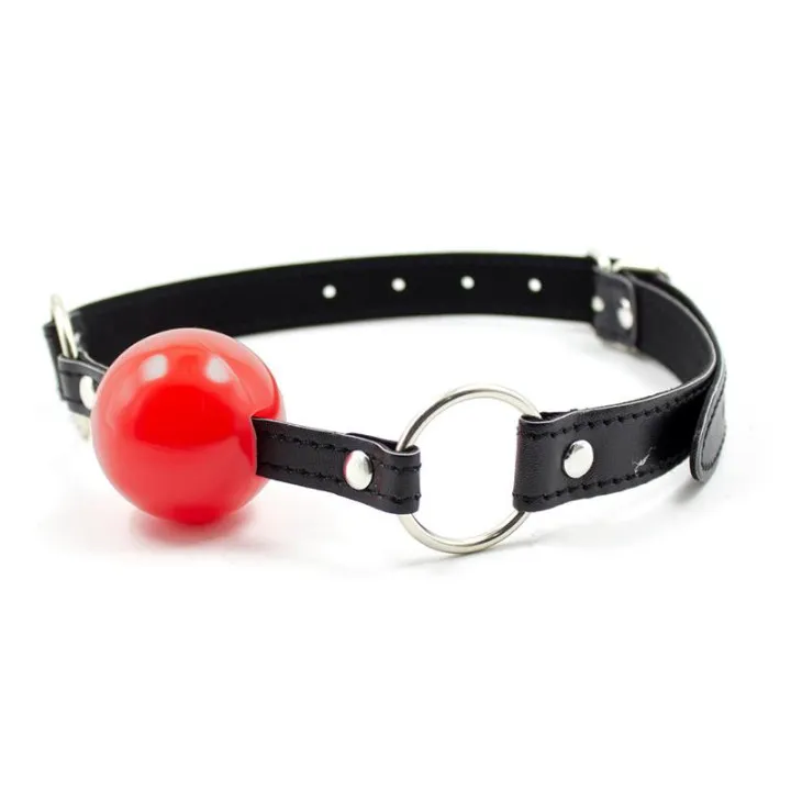 Mordaza de Bola Negro/Rojo de Latetobed Bdsm Line