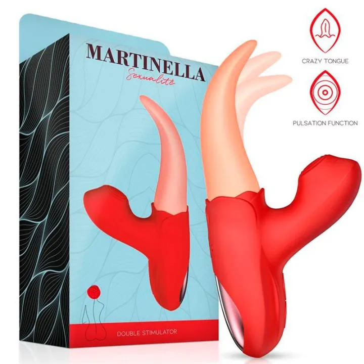 Estimulador Doble con Lengua y Pulsación de Martinella