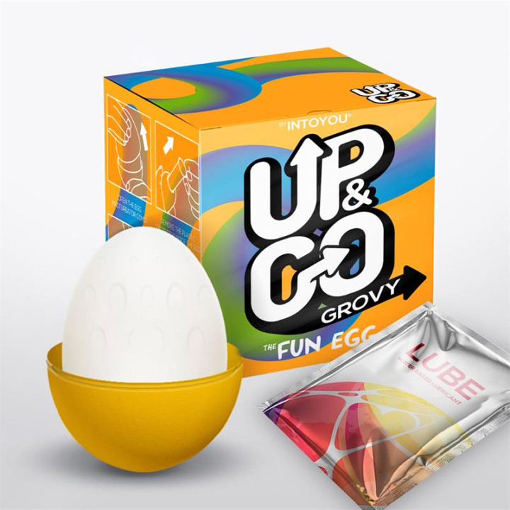 Grovy Huevo Masturbador Elástico Amarillo de Up&Go | VibraZon