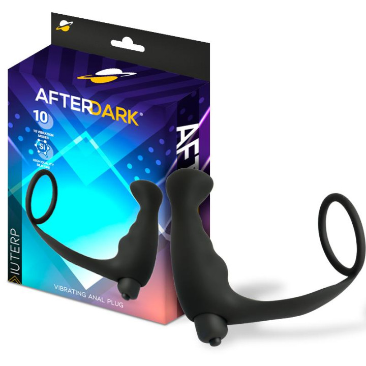 Iuterp Plug Anal con Vibración y Anillo para el Pene de Afterdark | VibraZon