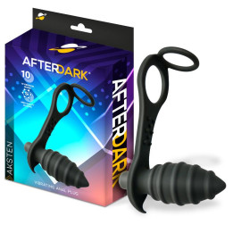 Aksten Plug Anal con Vibración y Anillo para Testículos de Afterdark | VibraZon