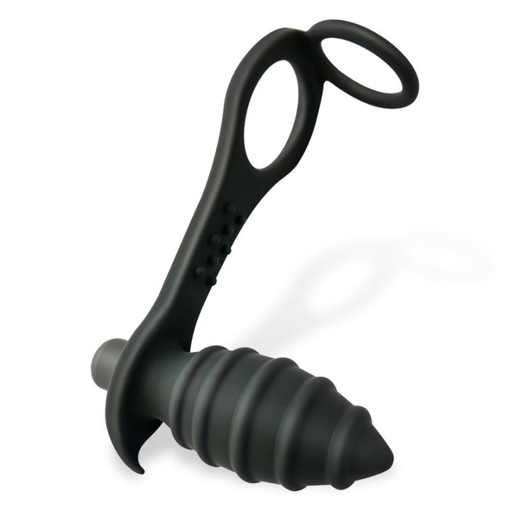 Aksten Plug Anal con Vibración y Anillo para Testículos de Afterdark | VibraZon