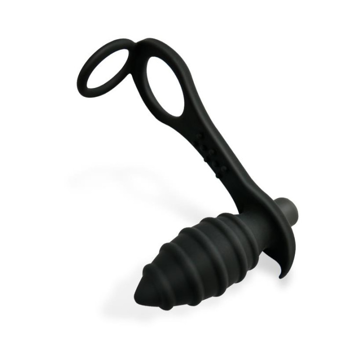 Aksten Plug Anal con Vibración y Anillo para Testículos de Afterdark | VibraZon