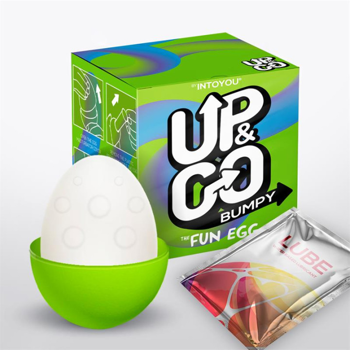 Bumpy Huevo Masturbador Elástico Verde de Up&Go | VibraZon