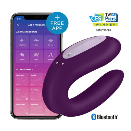 Vibrador para Parejas con APP Double Joy Violeta de Satisfyer | VibraZon