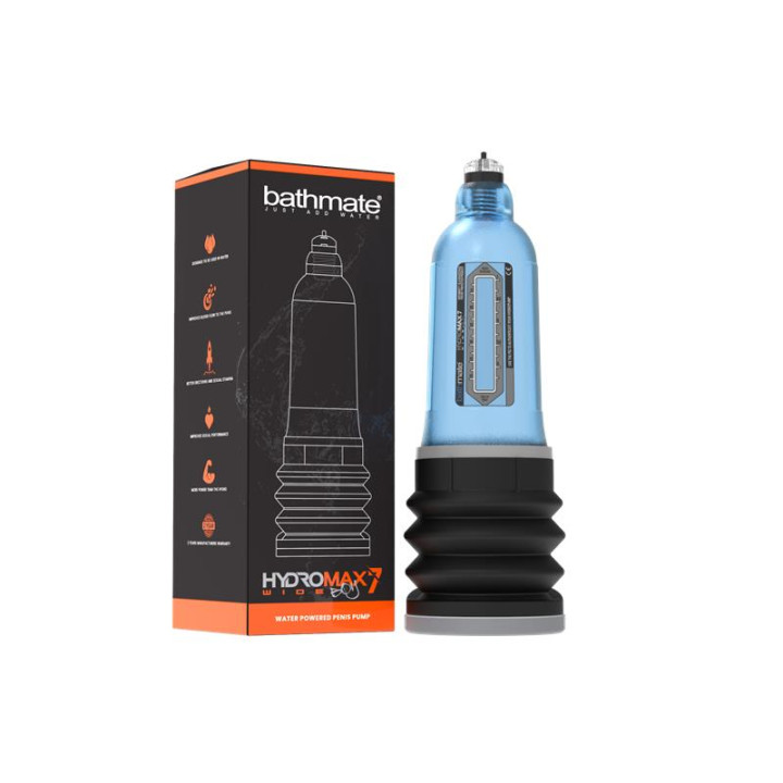 Bomba para el Pene Hydromax7 Wide Boy Azul de Bathmate | VibraZon