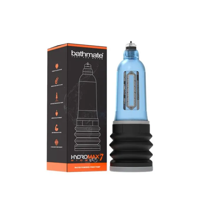 Bomba para el Pene Hydromax7 Wide Boy Azul de Bathmate