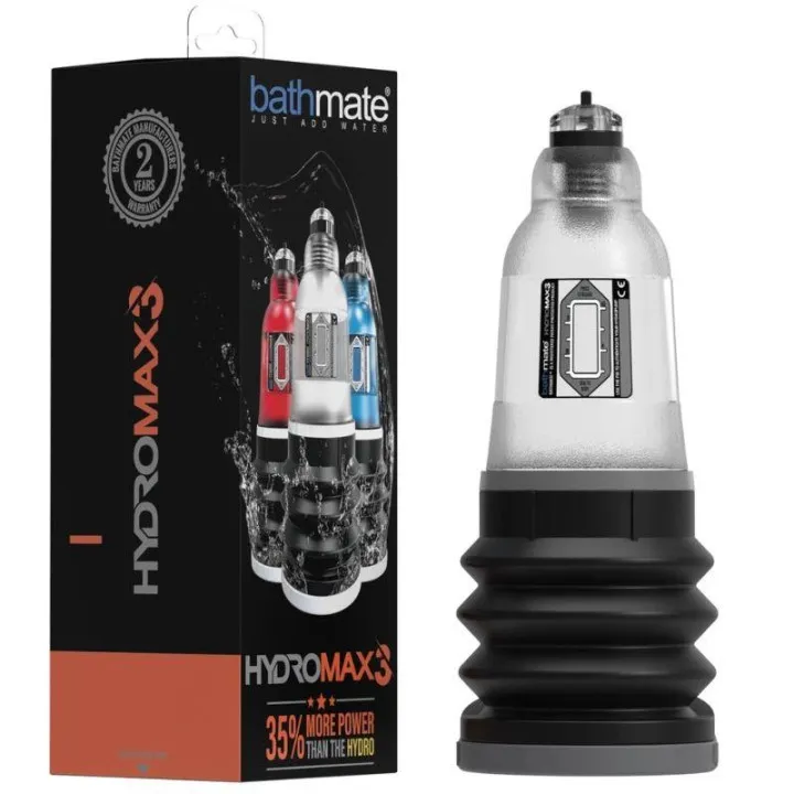 Bomba para el Pene Hydromax3 Transparente de Bathmate