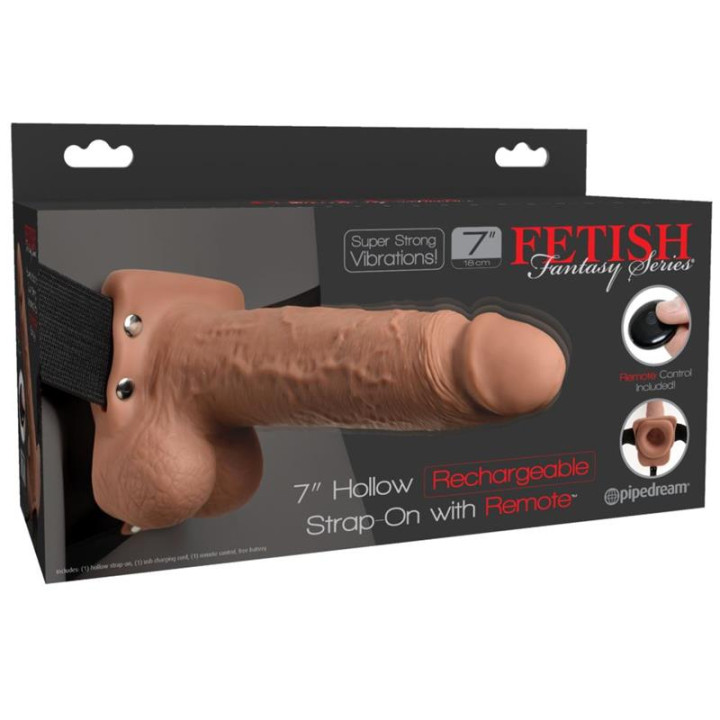 Arnes Elastico con Dildo Hueco 7 10 Funciones Control Remoto USB de Fetish Fantasy Series | VibraZon
